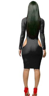 Kaamastra Hip Baring Black Dress